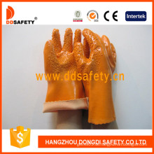 Chemische Arbeitshandschuhe, Orange PVC-Handschuhe (DPV105)